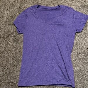 Women's Purple V-Neck Top